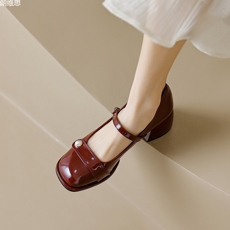 French Style With Fairy Chunky Heel Pumps Plus Size