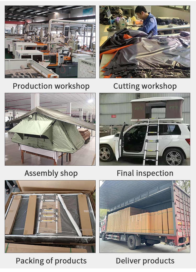 Factory Aluminum Alloy Roof Tent Car Travel Hard Shell Car Tent Outdoor Camping Self-Driving Tour Roof Tent