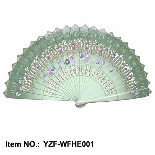 Ventilador de baile plano de color Ventilador de pintura de doble cara ventilador de inyección de tinta de doble cara ventilador plegable ventilador de madera