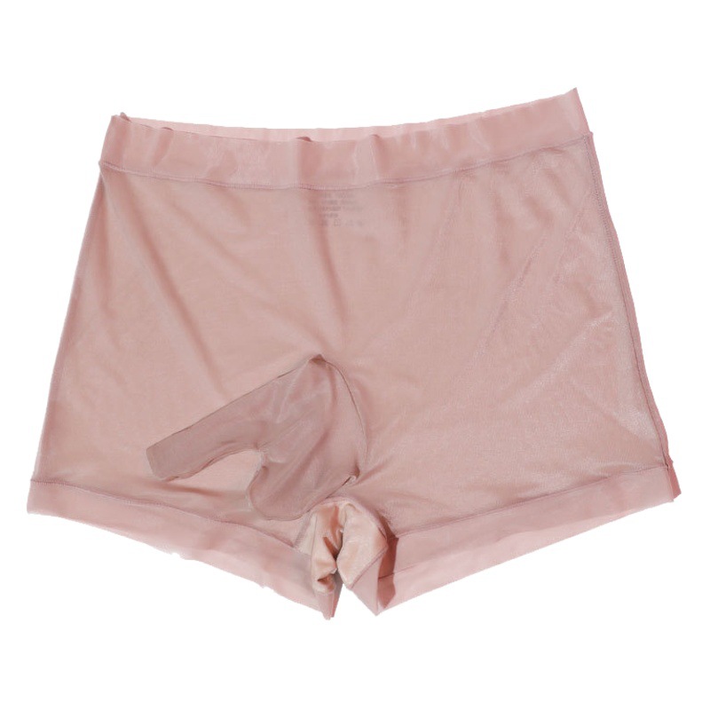 Beso Flying Boxer bragas ultra-Delgado de los hombres sedoso color sólido sensación desnuda de seda de hielo más el tamaño sexy JJ bragas ligeras