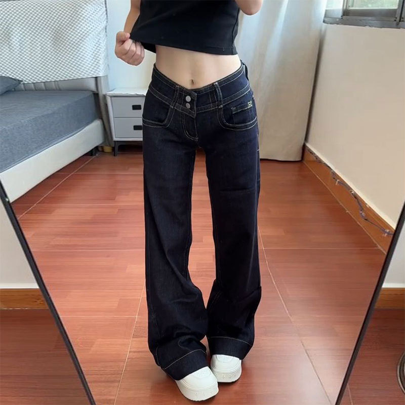 American-Style Spicy Girl Low-Waist Flared Jeans for Women, 2026 Summer New Plus-Size Slimming Casual Versatile Bell-Bottom Pants American-Style Spicy Girl Low-Waist Flared Jeans for Women, 2026 Summer New Plus-Size Slimming Casual Versatile Bell-Bottom Pants