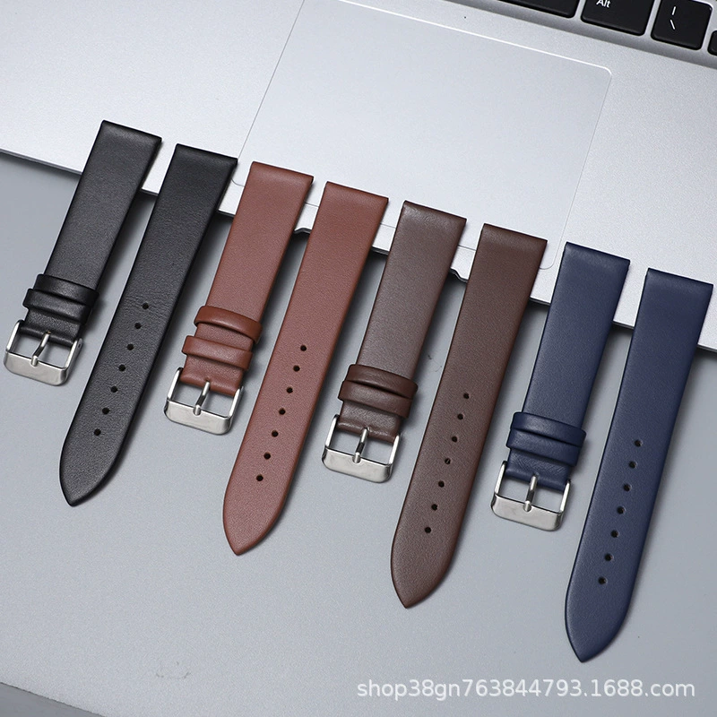 Первый слой воловьей кожи плоский ультратонкий ремешок для Apple Hermes Samsung S1 Huawei GT3pro Универсальный трансграничный