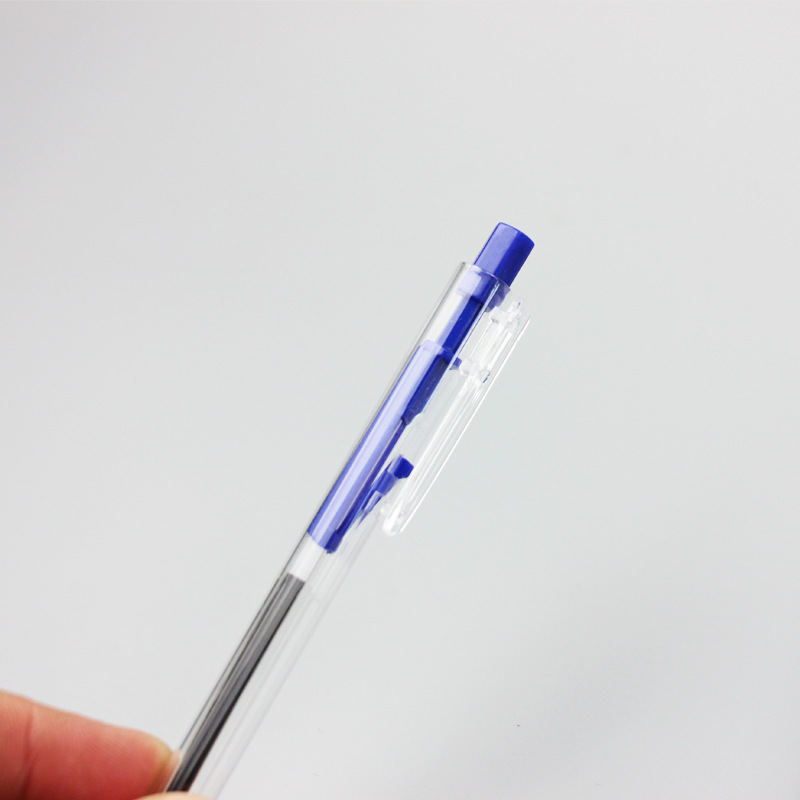 Plástico simple bolígrafo prensa pluma grande frijol brote lado salto pluma barato y fácil de escribir pluma de aceite pluma nuevo material de oficina