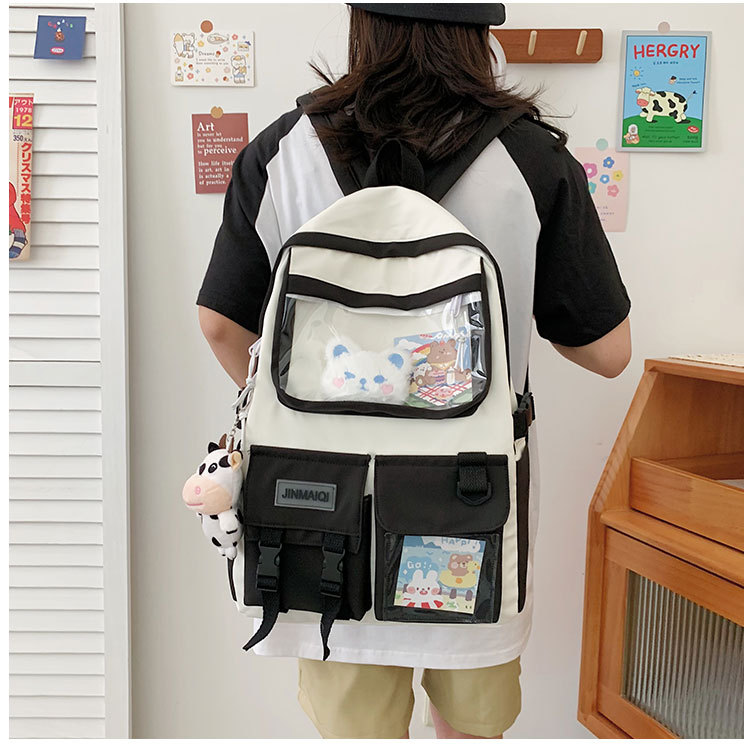 Korean Style Hit Color Nylon Cloth Backpack Wholesale Nihaojewelry display picture 9