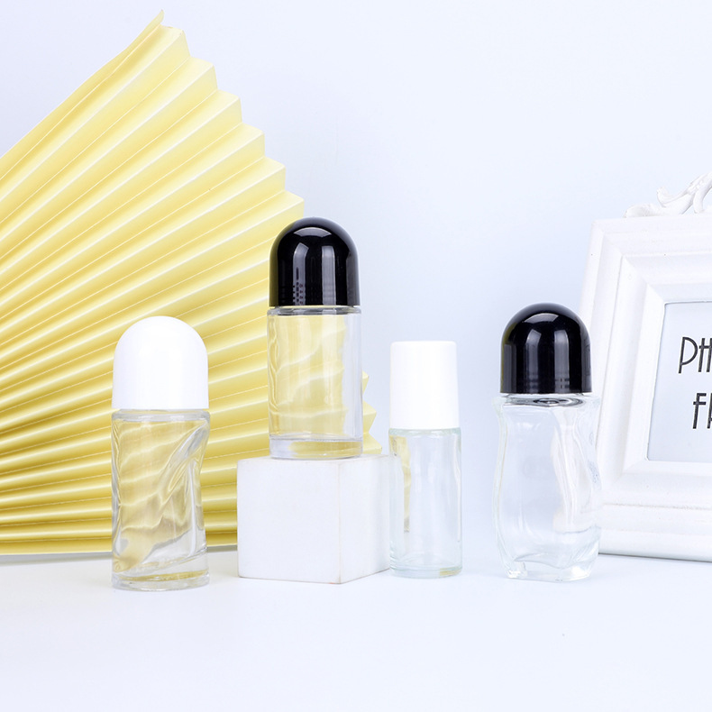 30 50透明玻璃瓶精油滚珠瓶止汗deodorant rolleron glass bottle