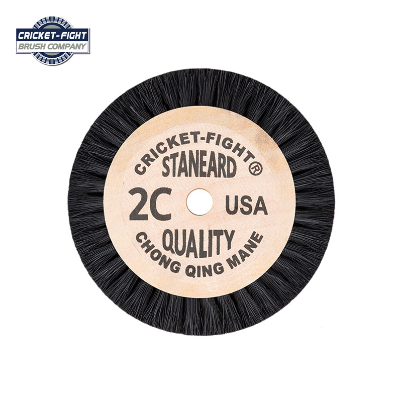 猪鬃抛光轮2C毛扫美国珠宝首饰毛刷轮2排猪毛刷子轮玉石抛光毛刷