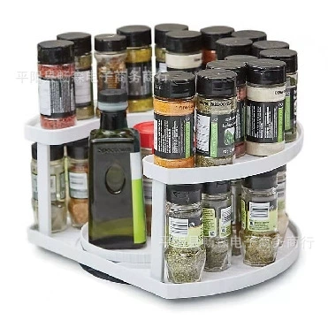 Новый SpIce Spinner для кухни Amazon двуслойная вращающаяся полка для хранения специй, складная полка-кольцо