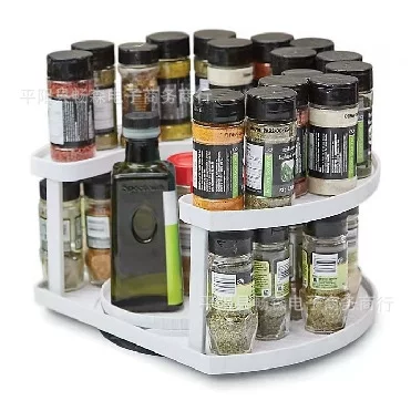 Новый SpIce Spinner для кухни Amazon двуслойная вращающаяся полка для хранения специй, складная полка-кольцо