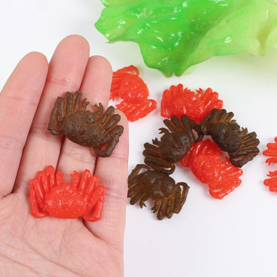 PVC simulation mini small crab king crab micro landscape fish tank landscaping props diy hairpin earrings accessories material