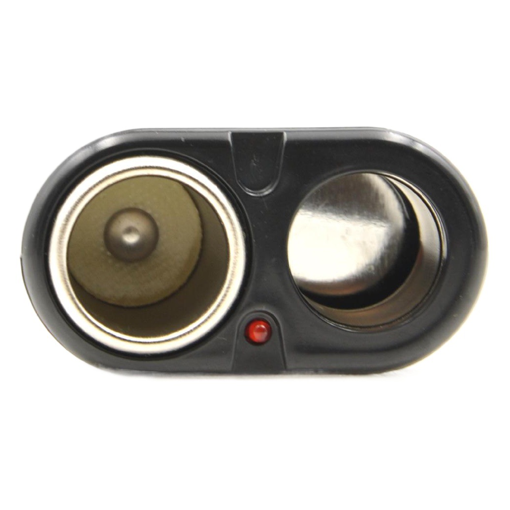 Guangdong Free Shipping Car Cigarette Lighter One Point Two One to Two 12V Cigarette Lighter Car Two Hole Socket 24V Black Matte