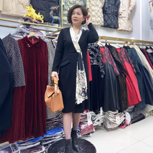 高端妈妈秋秋款连衣裙高贵大码长袖中老年女装阔太太气质棉料裙春