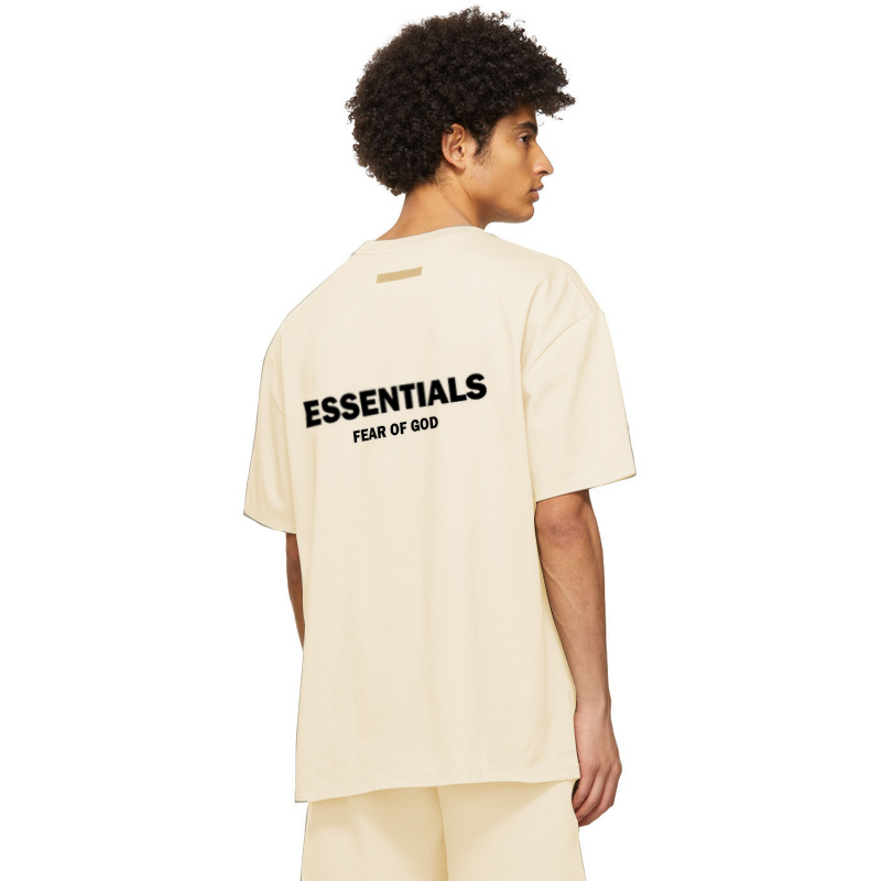 2023 primavera y verano American Essentials marca de moda pesada camiseta Street FOG algodón manga corta de los hombres de estilo High Street