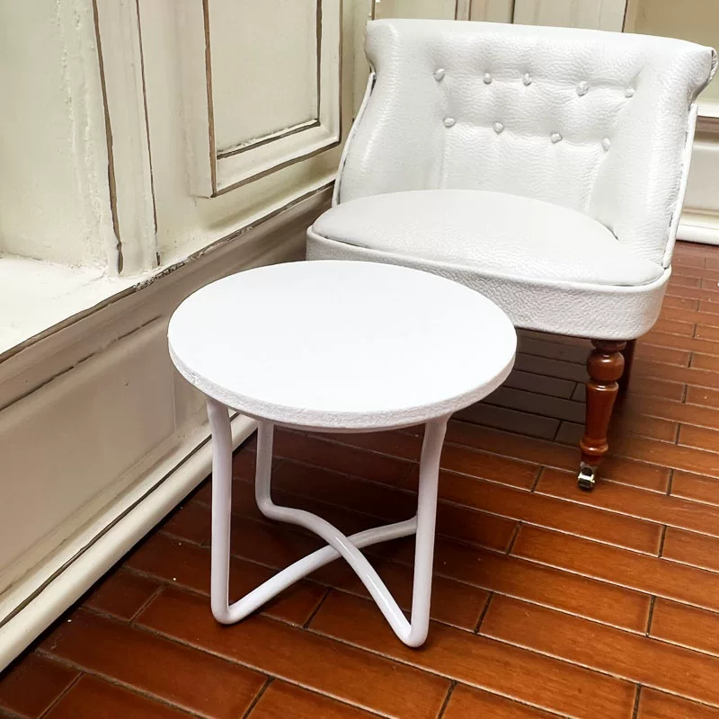 Doll house, white mini model, scale 1:12