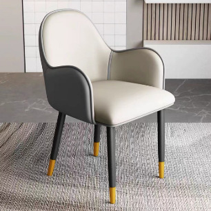 Silla de comedor nórdica de lujo ligero para el hogar silla de mesa de respaldo minimalista moderna para el hogar sala de estar silla de hotel de hierro forjado