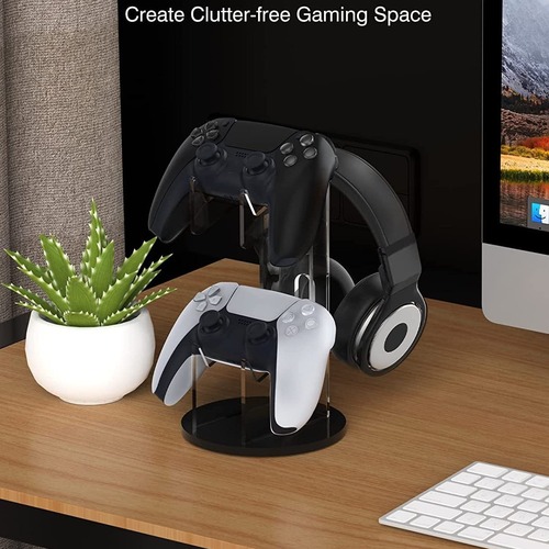 Acrylic headphone stand game controller display stand PS4 wireless display stand blue desktop display stand