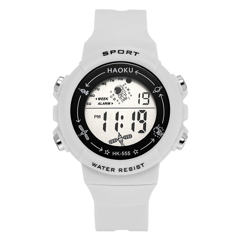 Small Sun Spaceman Reloj de mujer multifunción alarma luminosa impermeable reloj electrónico de moda reloj de estudiante masculino y femenino