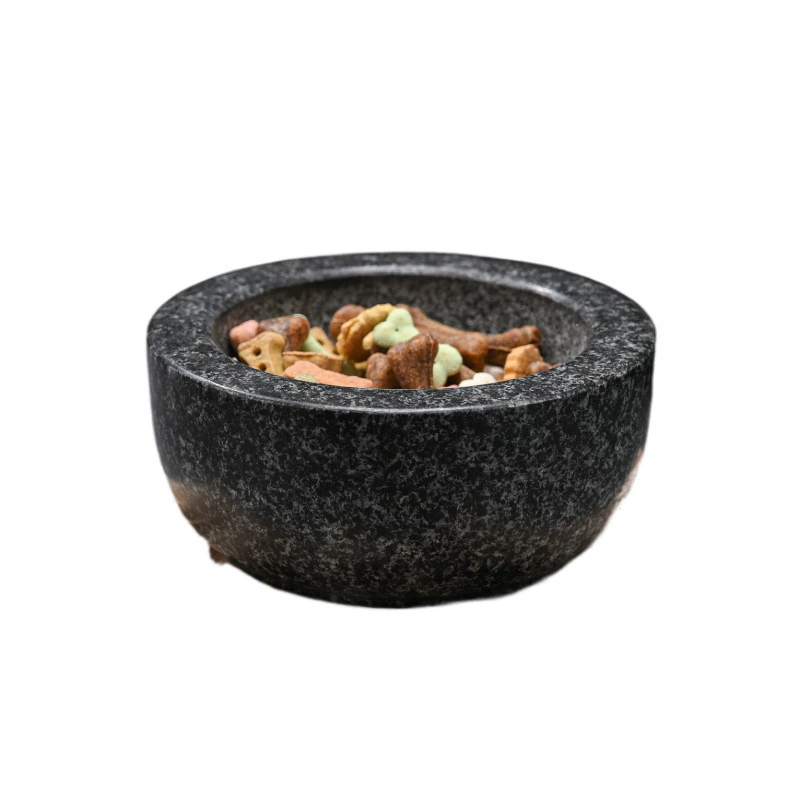 Каменная миска для собак, большая миска для собак/кошек, двойная миска для еды и воды, противопрокидывания, аксессуар для домашних животных