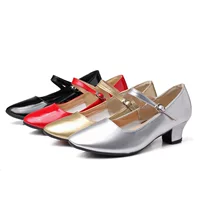 New dance shoes, silver women's Latin dance shoes, soft-soled square dance shoes, mid-heeled ballroom dance shoes, modern dance shoes
