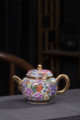 珐琅彩万花天和壶白陶瓷单壶中式宫廷风功夫防烫茶具茶壶沏泡茶器