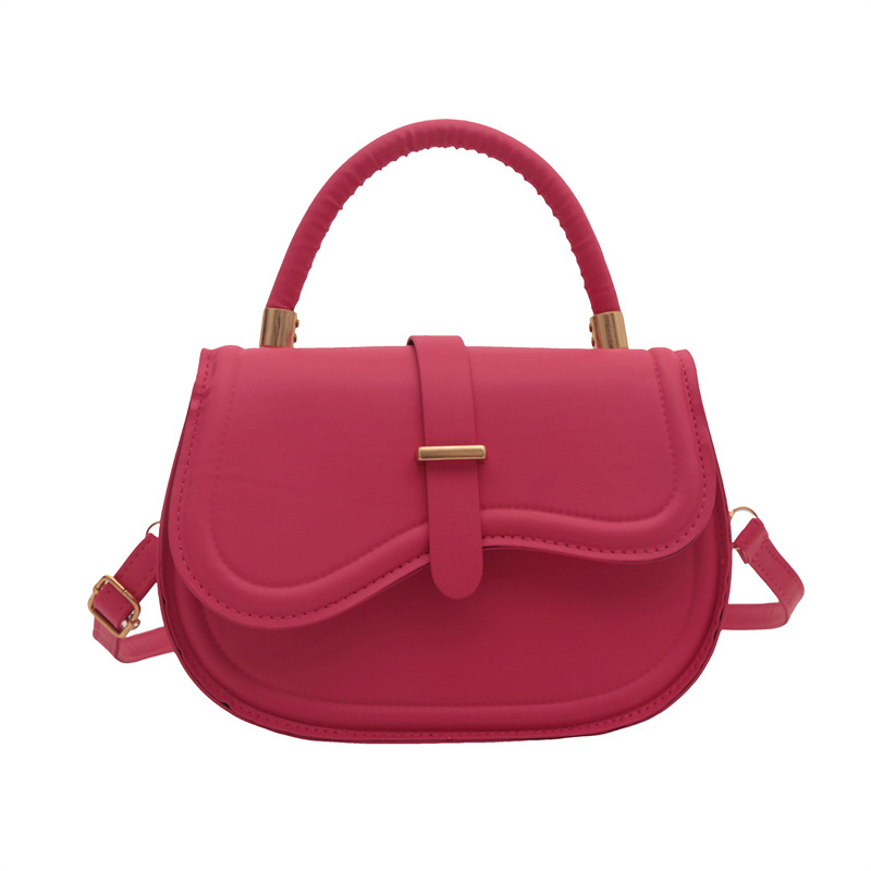 Bolsa de silla de colores caramelo 2024 primavera nueva moda de color sólido bolso de hombro inclinado