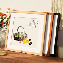 实木相框中空拼图框架大尺寸38挂墙6寸摆台油画十字绣框裱框外框