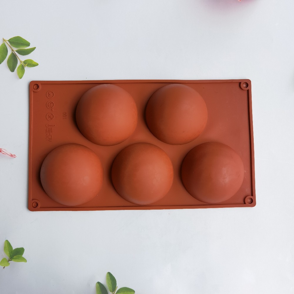 5连大半圆轻430巧克力模具食品级烘焙用品DIY饼干模蛋糕模具