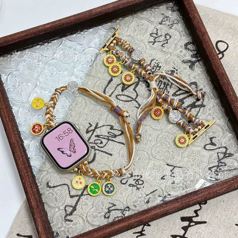 Пятиполосный веревку Бога Фортуны для тянуть ремешок для Apple Apple часы браслет iwatch56789SE смарт-ремешок