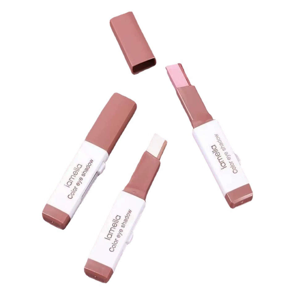 Lamera Double Color Lazy Eyeshadow Stick Перламутровый блеск Водостойкая ручка для теней Eart Color