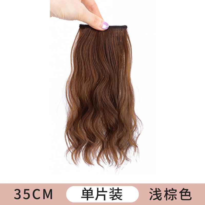 Nuevo cabello rizado almohadilla de cabeza pieza de cabello peluca femenina esponjosa aumento de cabello alto cráneo de una pieza almohadilla de raíz de cabello simulación de cabello