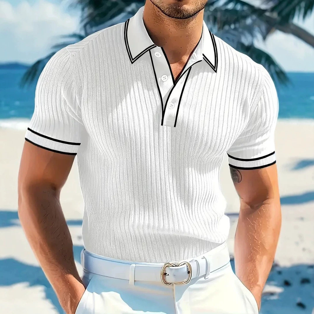Amazon nuevo hombre polo camiseta de manga corta hombre comercio exterior verano nuevo hombre transfronterizo camiseta polo de manga corta hombre image 4