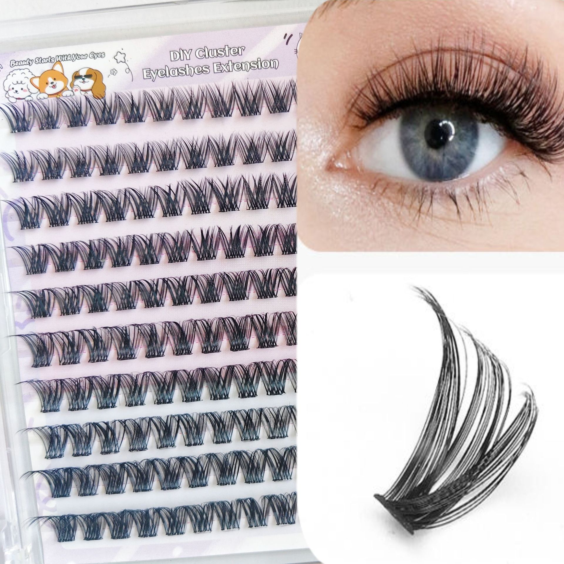 Las pestañas falsas transfronterizas proporcionan pestañas falsas de gran capacidad sin pegamento.