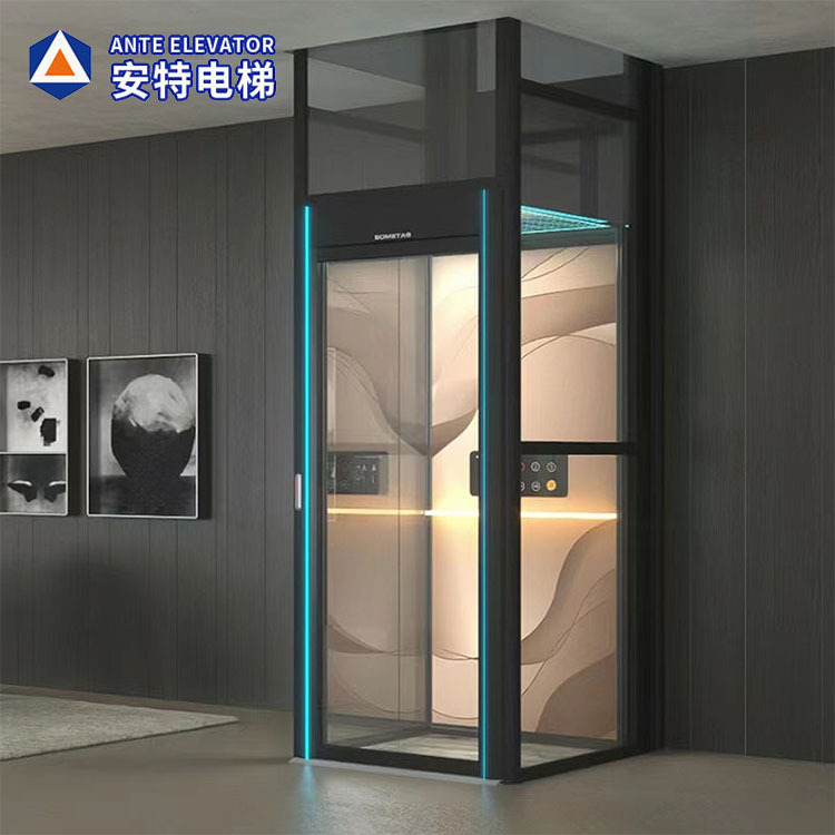 Home Elevator for Small Villas, Two-Story Traction Hydraulic Elevator for Three, Four, and Five Floors, Direct Supply from the Manufacturer, Small-Sized Villa Elevator