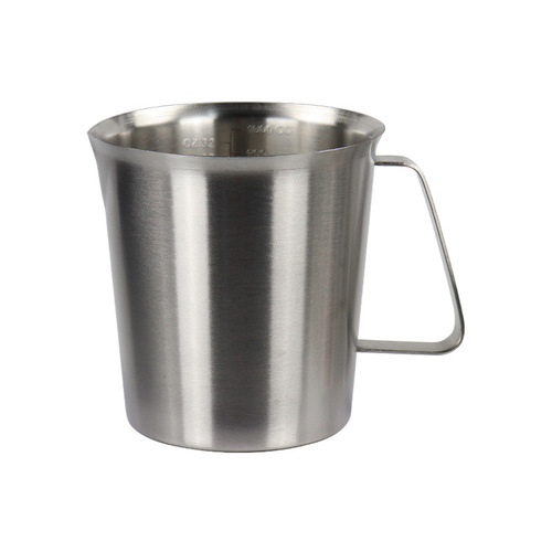Stainless steel measuring cup with scale milk tea shop supplies milk cup kitchen baking coffee mixing cup
