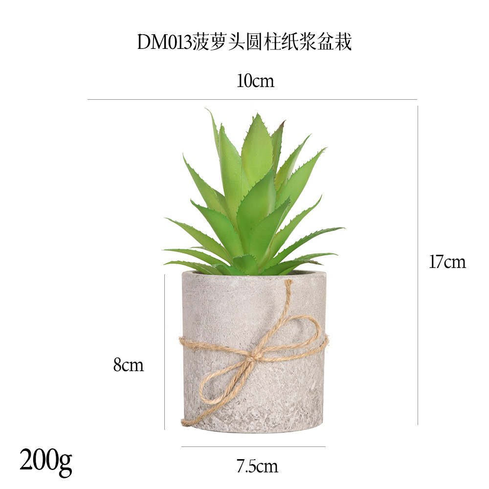 Más de 240 combinaciones populares de macetas con plantas verdes artificiales, decoraciones para el hogar, flores artificiales, bonsáis cilíndricos de pulpa de papel.