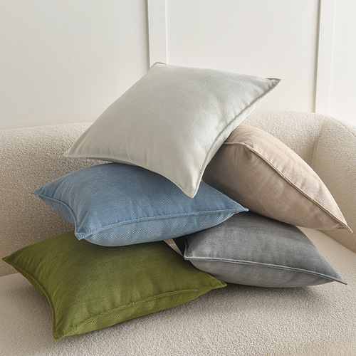 ins Snow Neil pillow/herringbone jacquard cushion internet celebrity extra thick pillow cover cream sofa bedside backrest
