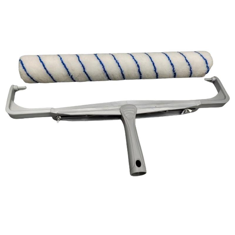 Soporte de plástico retráctil de 18 pulgadas Cepillo de rodillo de fibra de carbono pintura pared soporte de mango de plástico ventas directas de fábrica