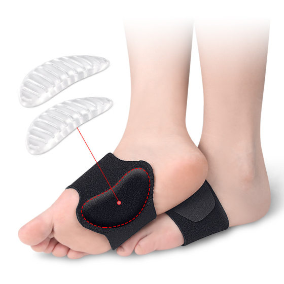 Foot Arch Foot Cushion for Men and Women High Arch Foot Support Shock Absorbing Foot Heart Half Cushion Flat Foot Inner and Outer Eight Orthopedic Cushion