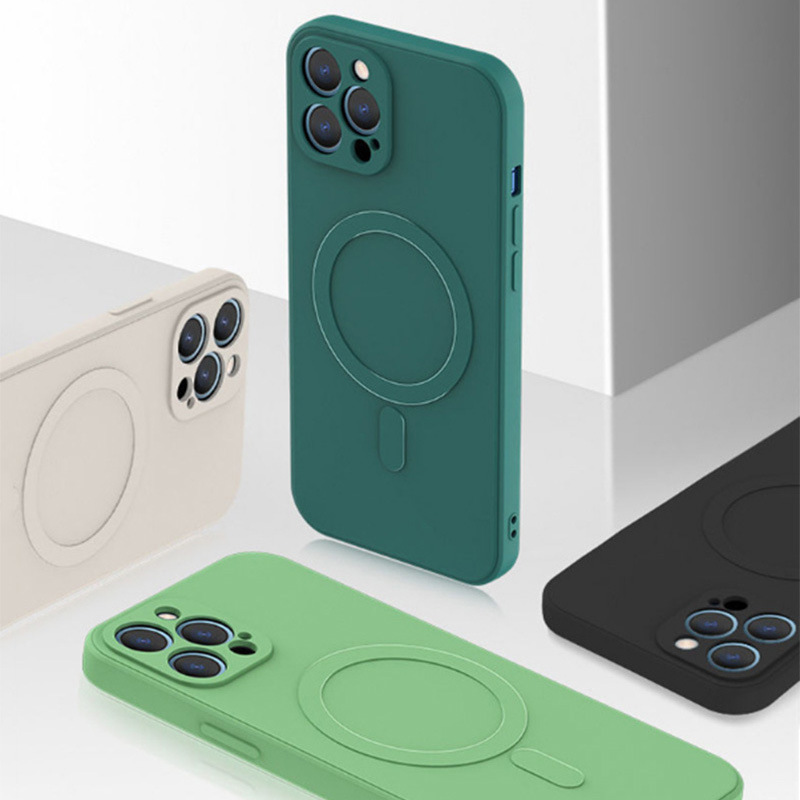 iPhone14 liquid silicone 15 mobile phone case for xs apple 13Pro max magnetic magsafe protective cover