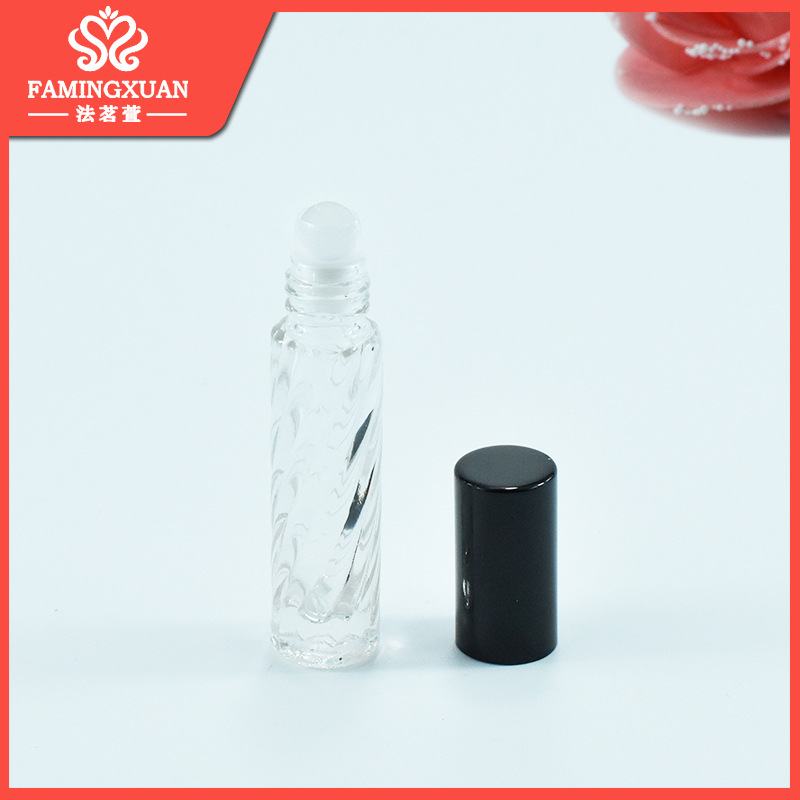 Famingxuan - Botella de Vidrio para Rellenar Perfume, Botella Vacía para Perfume a Granel, Botella de Vidrio con Roll-on de 4 ml, Botella Vacía de Vidrio para Perfume