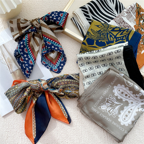 New 70CM small square scarf and small silk scarf for women spring and autumn fashion decoration professional scarf thin Korean style small scarf