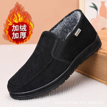 冬季老北京布鞋男透气舒适轻便爸爸鞋软底条绒新款日常百搭男棉鞋