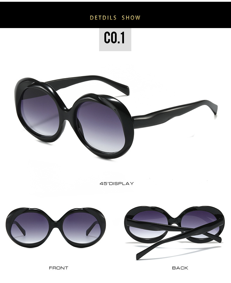 60g Weight Full Frame Glasses Structure Sunglasses Classification PC, UV400 Protection Lens Material Oval Frame Glasses Style Outdoor, Travel Occasion Solid Color Pattern All Seasons Season Unisex Gender Basic, Retro Style Black Color Basic Retro Solid Color PC UV400 Protection Oval Frame Full Frame Women's Sunglasses 6