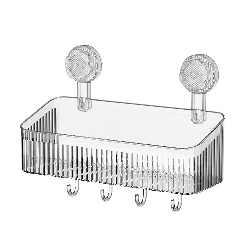 Baño fuerte ventosa rack de almacenamiento hogar ponche-libre cosmético enjuague bucal Copa rack cocina montado en la pared condimento rack de almacenamiento
