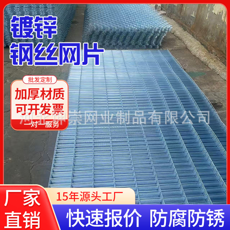 镀锌钢丝网片养殖电焊网格片加粗钢丝网围栏建筑隔离片鸡狗兔笼片