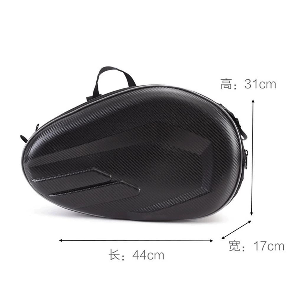 Bolsa de sillín, bolsa lateral de carcasa dura universal para motocicleta, bolsa de carga después de la conducción, cubierta de lluvia, bolsa de caballero, casco completo