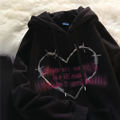 Women's Hooded Sweatshirt 2025 Korean Style Cross-border New Alphabet Print Loose Long-sleeve Top Student Hoodie Outerwear Trendy
