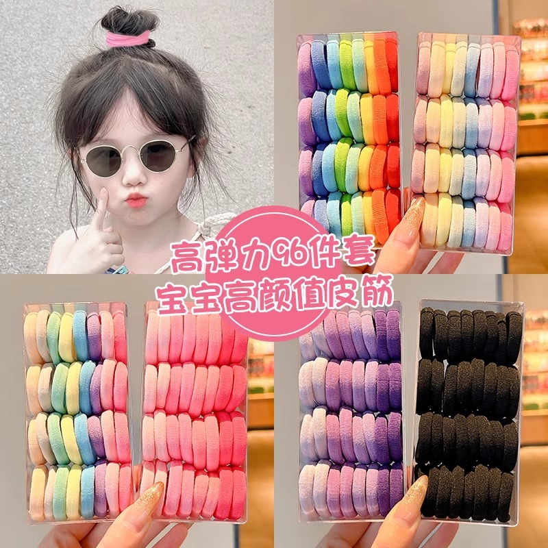 Niños no lesionan anillo de cabello para niñas atando cabello para niñas bebés de alta elasticidad correa de goma duradera cuerda de cabeza