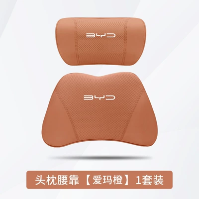 Pro, Qin Plus Ev, Dolphin, Headrest - byd-ideal-orange-1-headrest-1-lumbar-support