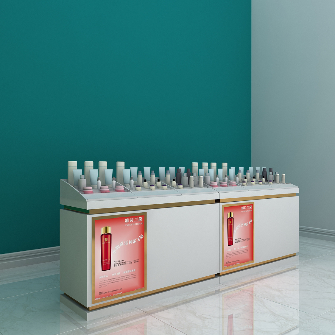 木烤漆陈列展示柜商用中岛柜店铺货架展示柜货物展台化妆品装饰品