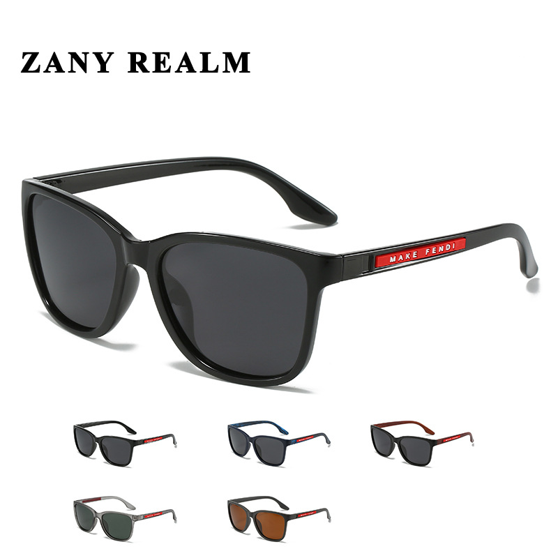 Nuevas gafas de sol polarizadas de los hombres de moda esmeriladas transfronterizas fabricante de gafas de sol de grano de madera de equitación europeo y americano en stock 3990